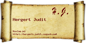 Hergert Judit névjegykártya